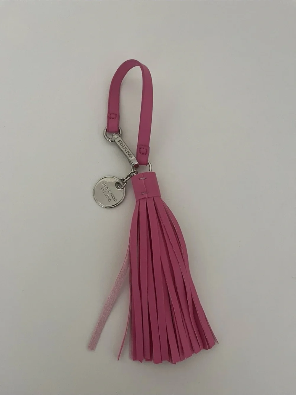 Steve Madden Pink Tassel Keychain Bag Charm